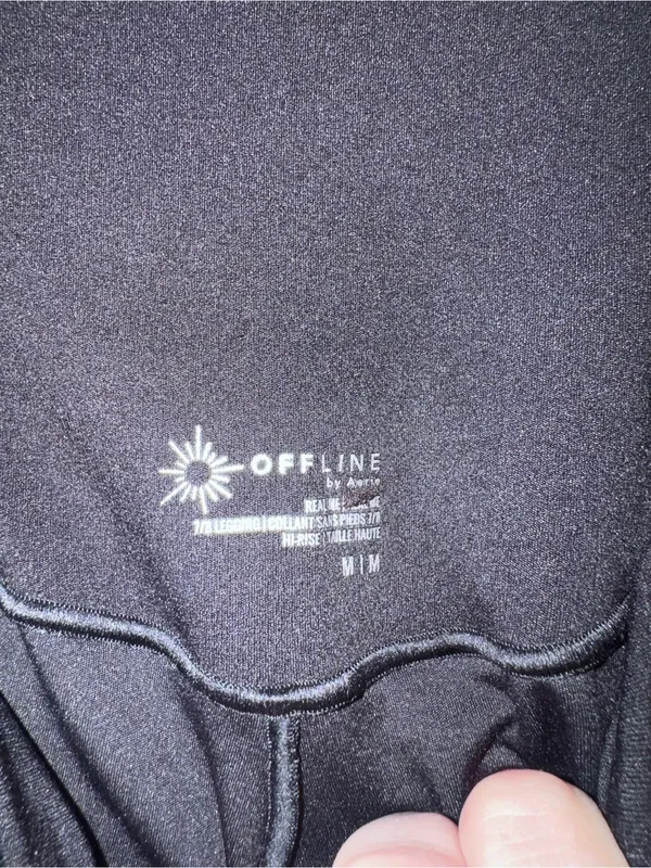 NWOT Aerie Black High-Rise Ribbed Leggings - Image 2