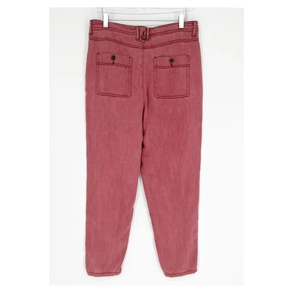 Anthropologie Pleat Front Tapered Leg Pants Women's Size 28 Boho‎ Chic - Image 3
