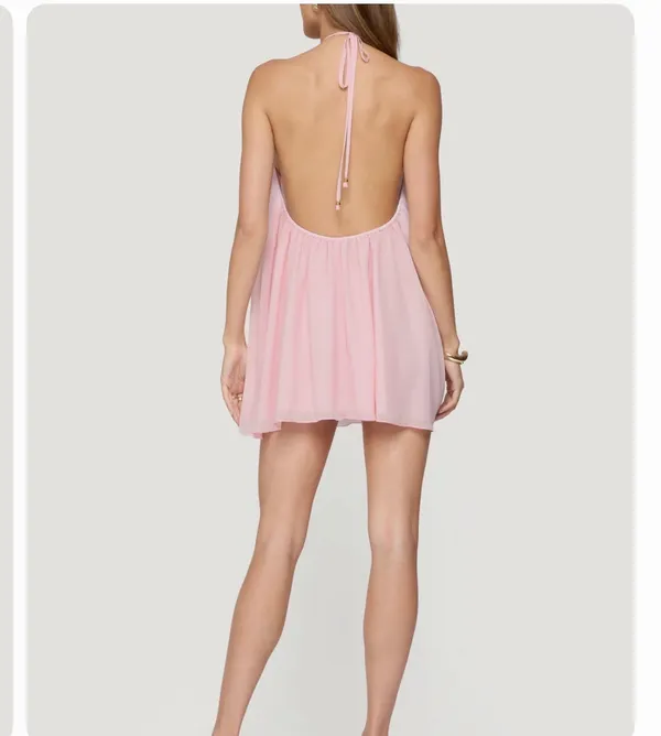 Edikted Mini Dress Pink - Image 2