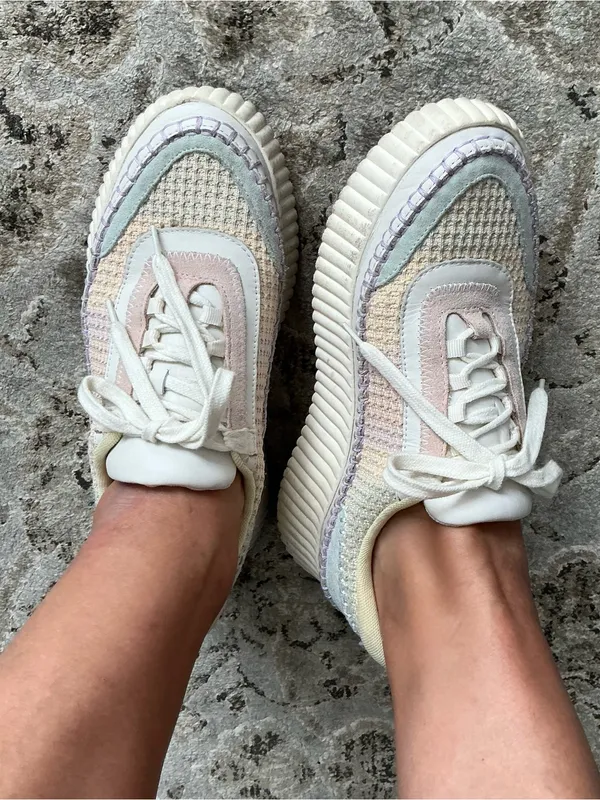 Modern Women's Pastel Knit Platform Sneakers 🌸 - Image 4
