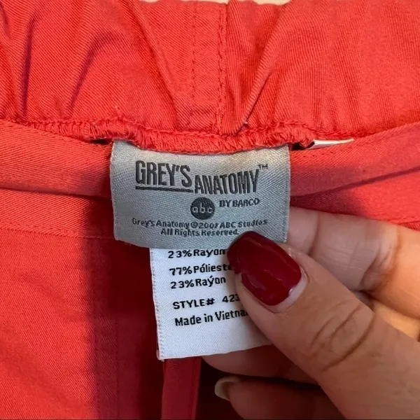 Greys Anatomy By Barco Orange‎ Scrub Pants - Image 8