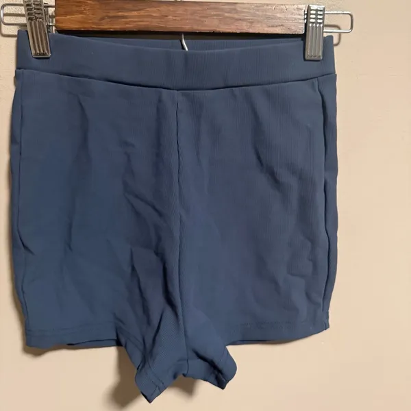 WHITE FOX Minding My Business Ribbed Booty Shorts Gray- Size Medium - Image 3