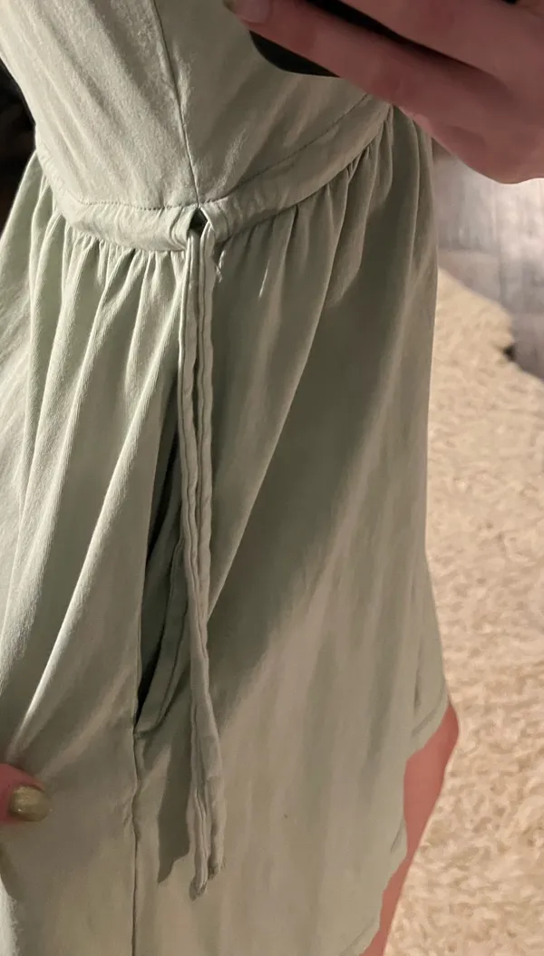 Target Sage green drawstring dress - Image 4