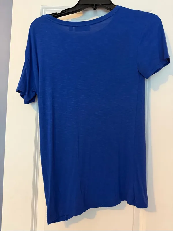 Blue tie front top - Image 2