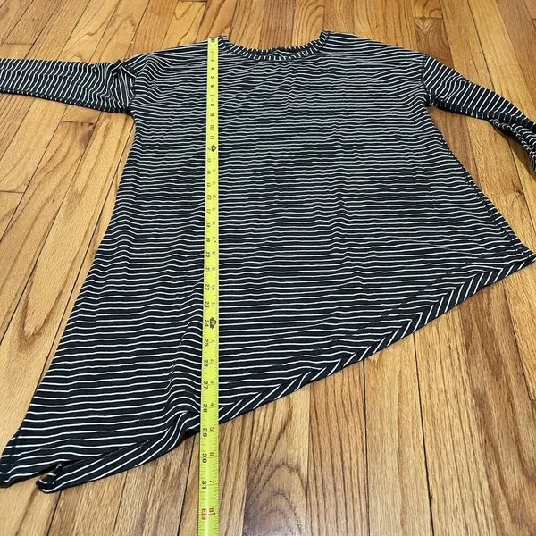 Lululemon To The Point Long Sleeve Modern Stripe Heathered Black‎ White - Image 7