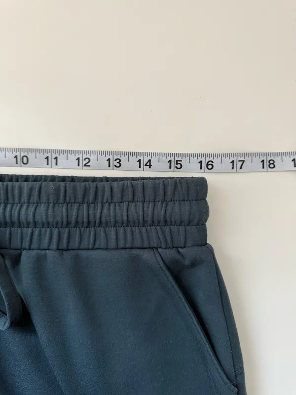 Maurices Scuba Knit Wide Leg Sweatpants Dark Blue Green High Rise - Image 8