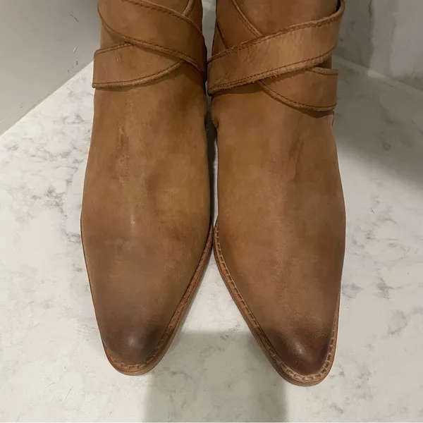 New! Free People Back Loop Heeled Ankle Boot Leather Pointed Toe Bootie Sz‎ 8 - Image 8