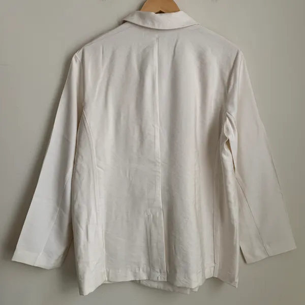 A New Day Women's Essential Blazer Cream White Medium - Image 5