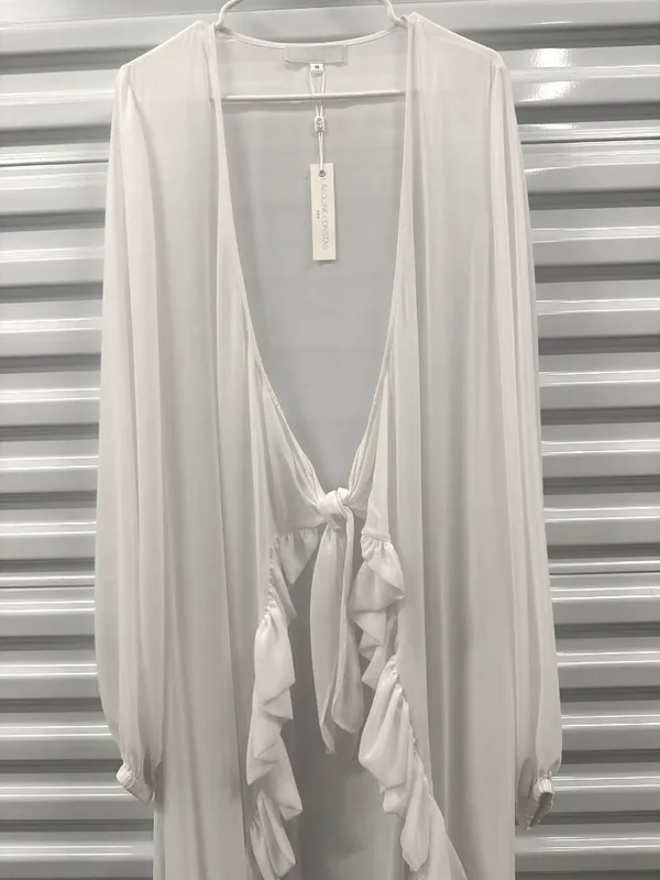 Caroline Constas Charlize Coverup White Womens Size Medium - Image 6