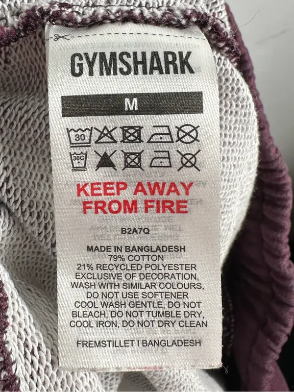 Gymshark Rest Day Sweats Joggers Medium Deep Plum Marl‎ Purple Sweatpants - Image 8