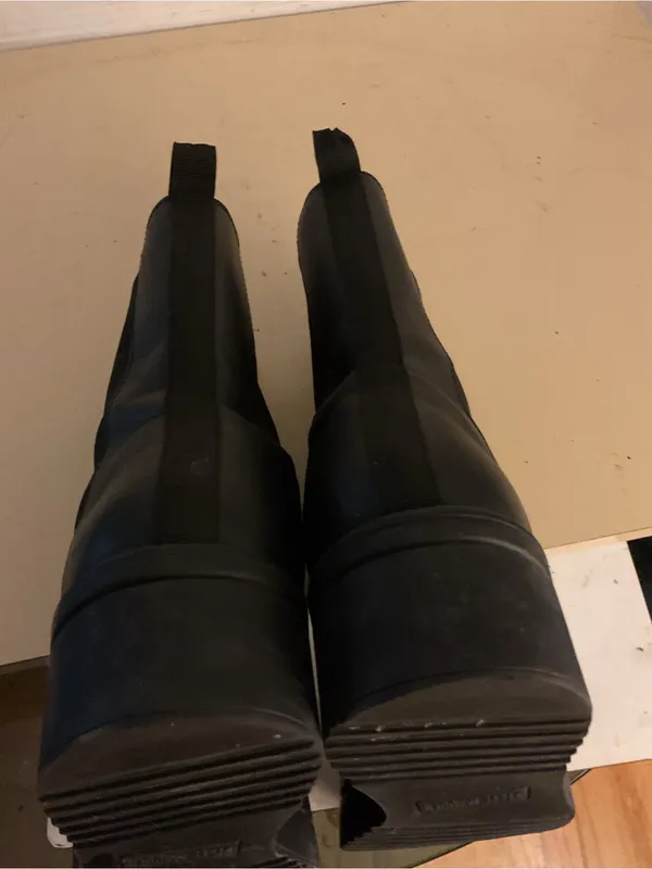 Steve Madden women Black leather platform Chelsea Boots US 10 - Image 4