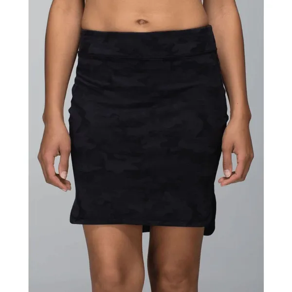 Lululemon Athletica‎ City Skirt Savasana Camo Black Gray Soot 8 - Image 7