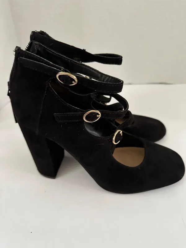 Lauren Conrad Women’s 8.5 Black Block Heel Shoes Academia Romantic Y2K 90s Fall - Image 2