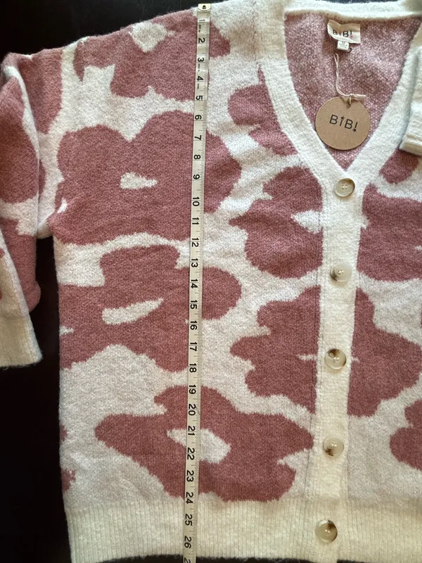 Boutique BiBi Floral Oversized Cardigan Sweater - Size M - NWT - EXTREMELY OVERSIZED! - Image 3