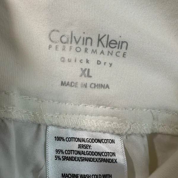 Calvin Klein Performance Womens XL Cream Quick Dry Cargo Shorts Wide Waistband - Image 6