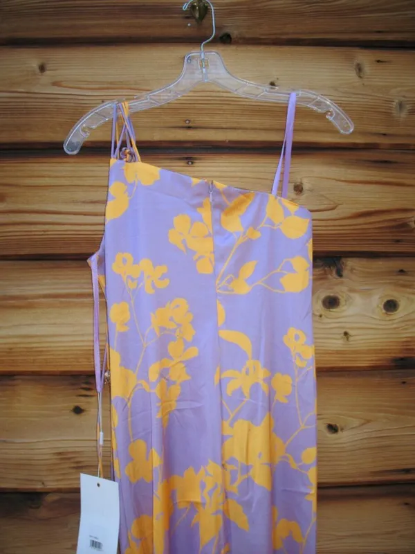 NWT Mac Duggal 68771 Orchid Floral Printed One Shoulder Maxi Dress S - Image 11