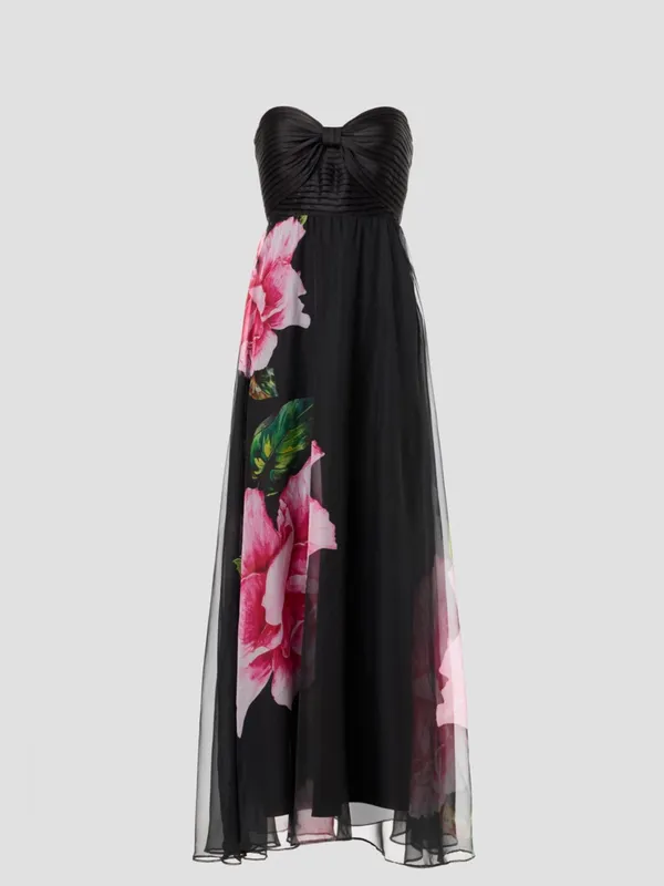 One33 Social Chiffon Strapless Gown Black Size 6 - Image 9