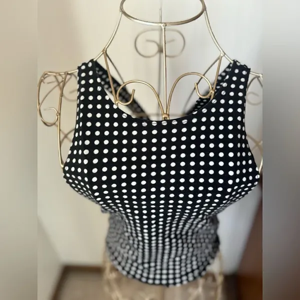 Abercrombie & Fitch Polka Dot Tank Size S Black - Image 6