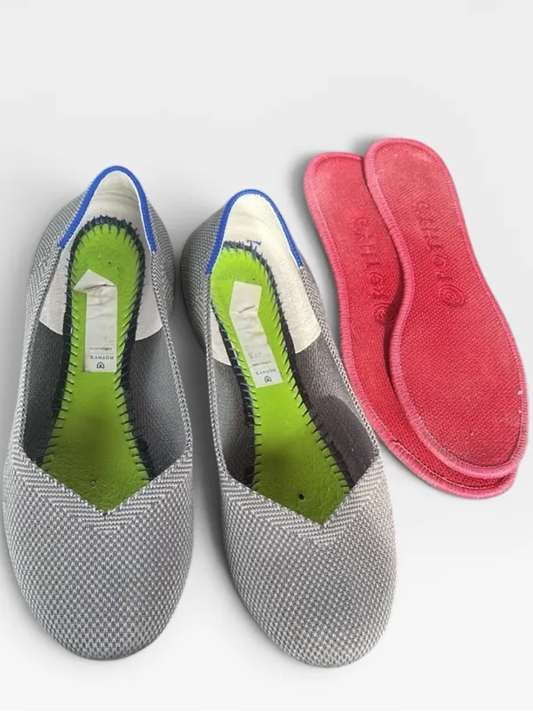 Rothy’s The Flat Gray Knit Ballet Flats Washable Sustainable Shoes 7.5 - Image 9