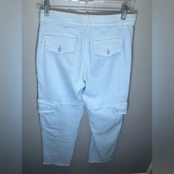 Aritzia Wilfred Free Baby Blue Modern Cargo Straight Leg Pants‎ Size 4 - Image 2