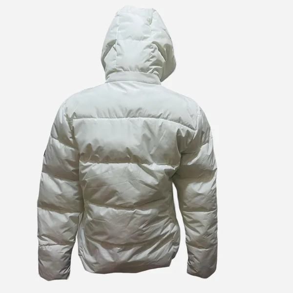 Zyia Active White Aspen Puffer Jacket Women’s Medium with‎ Removable Hood - Image 2