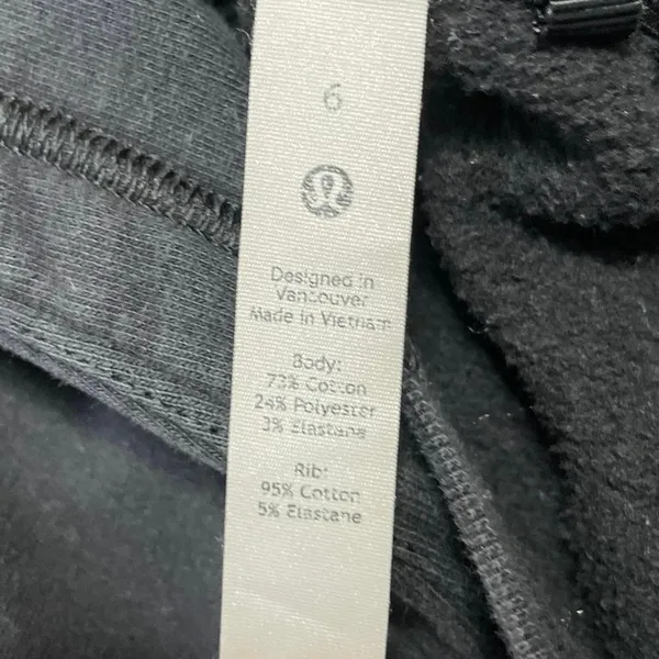 Lululemon All Yours Women's Black Long Sleeve Fleece Hoodie Sweatshirt Top 6 - Image 4