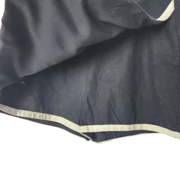 Scoop Black White Trim Linen Blend Side Zip Wrap Casual Skort Size Small 4-6 - Image 2