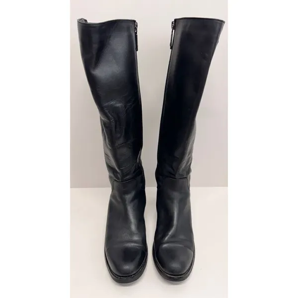 Blondo Black Leather‎ Waterproof Knee High Riding Boots Size 6M Buckle Detail - Image 4