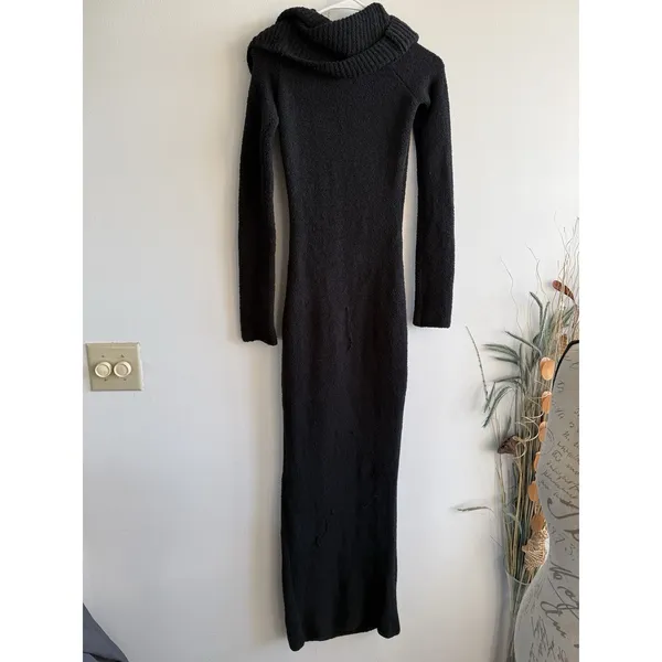 SKIMS Cozy Knit Off the Shoulder Dress‎ Medium Onyx - Image 3