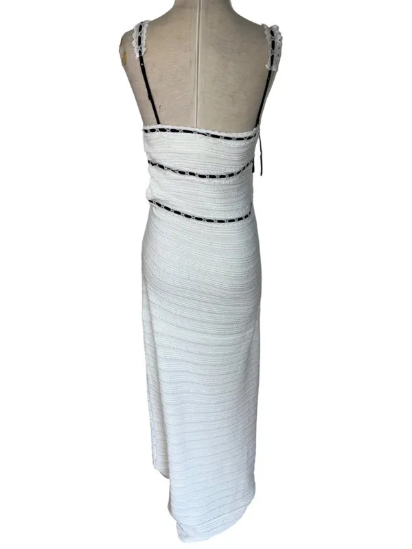 For Love & Lemons Mayfair Maxi Dress in White XSmall Womens Knit - Image 7