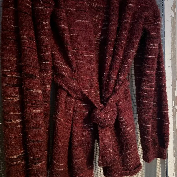 Knox Rose Purple Cardigan Sweater Heathered Knit Pockets Women’s Sz XL - Image 4