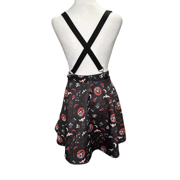 Emily The Strange NWT‎ Black O-Ring Suspender Zipper Skirt Large Goth - Image 4