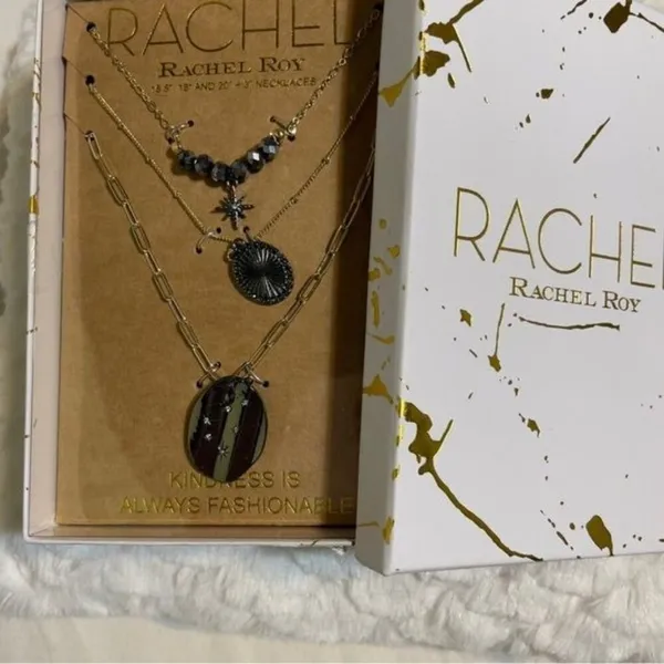 Rachel Roy Necklace NIB Trio Set Kindness is Always Fashionable - Image 5