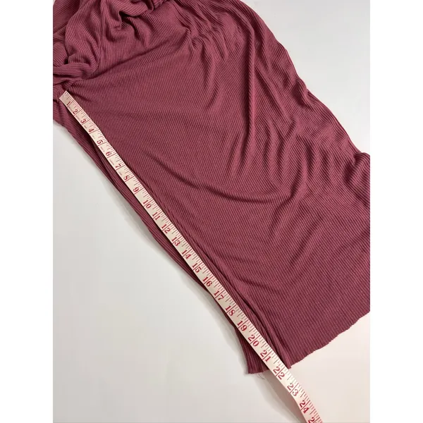 Free People FP Beach Jumpsuit Overalls Small Mauve Ribbed Linen Blend - Image 11