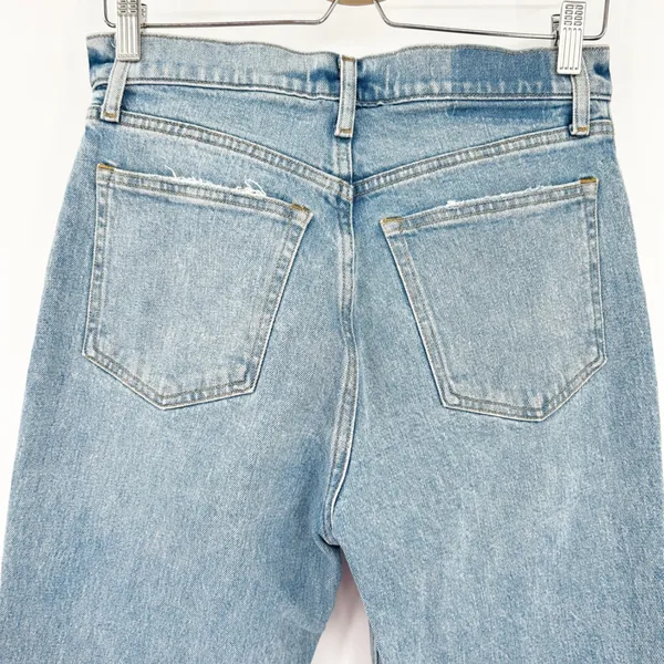 Abercrombie & Fitch The 90s Straight Ultra High Rise Distressed Ripped Jeans‎ 29 - Image 7