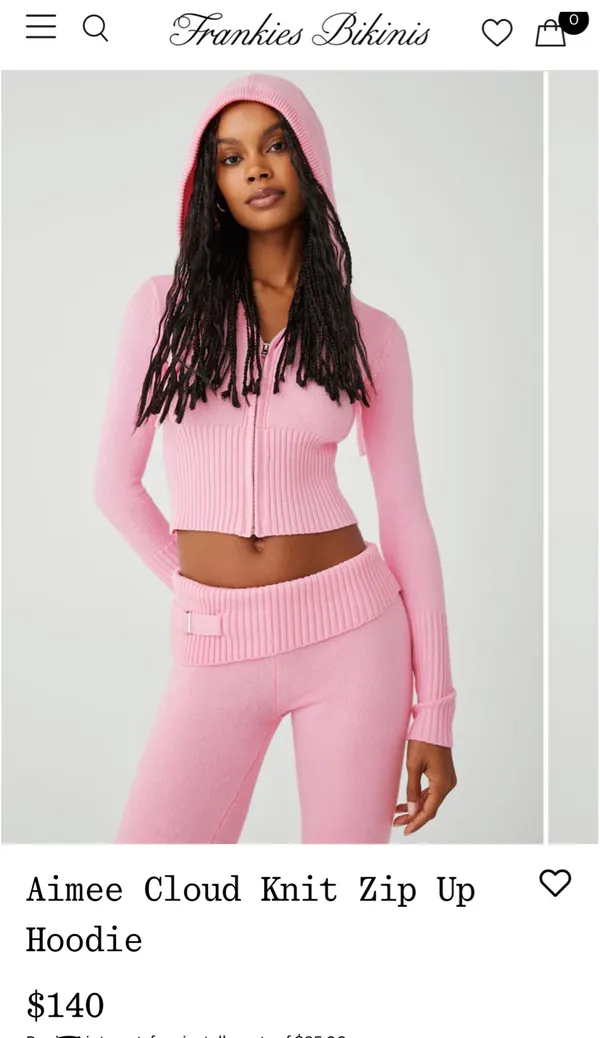 Frankie's Bikinis Amiee cloud knit zip up - Image 3