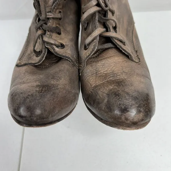 Freebird by Steven Size 9 Holis Boots Leather Heeled Zip Lace Up Brown‎ Women's - Image 7