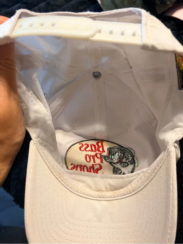 Bass Pro Shops White Cap with Yellow Patch and Red Logo - Image 5