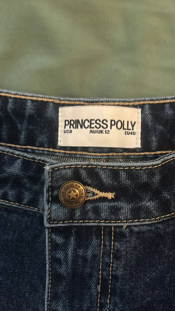 Dreamful Low Rise Mini Denim Shorts Dark Blue Wash Tall - Image 2