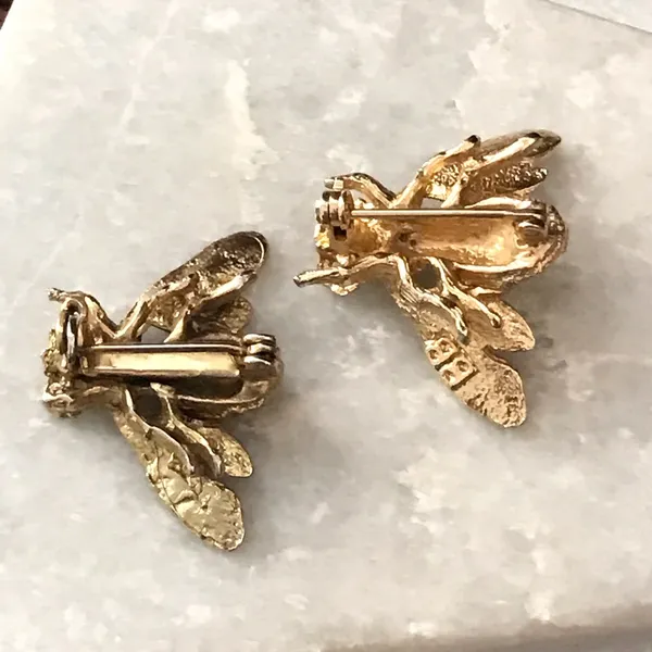 Insects Gold Tone Pin Brooch - Image 4