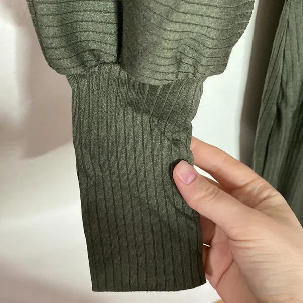Lulus City Street Chic Olive Green Off-the-Shoulder Midi Dress size XS - Image 11