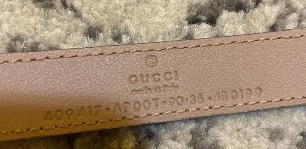 Gucci Leather Belt with Double G Buckle Size 90/36 - Image 2