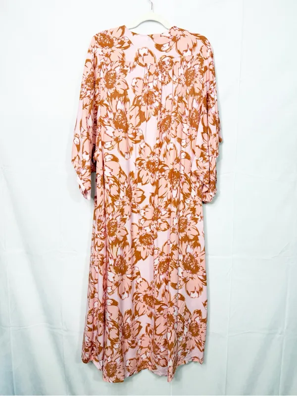 Petal + Pup Longline Floral Open Front Kimono Duster Topper Cardigan Maxi Boho - Image 5