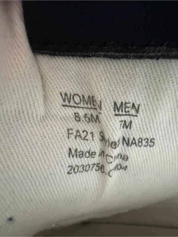 Madewell Court Sneakers White Black Leather Shoes Size 8.5 - Image 7