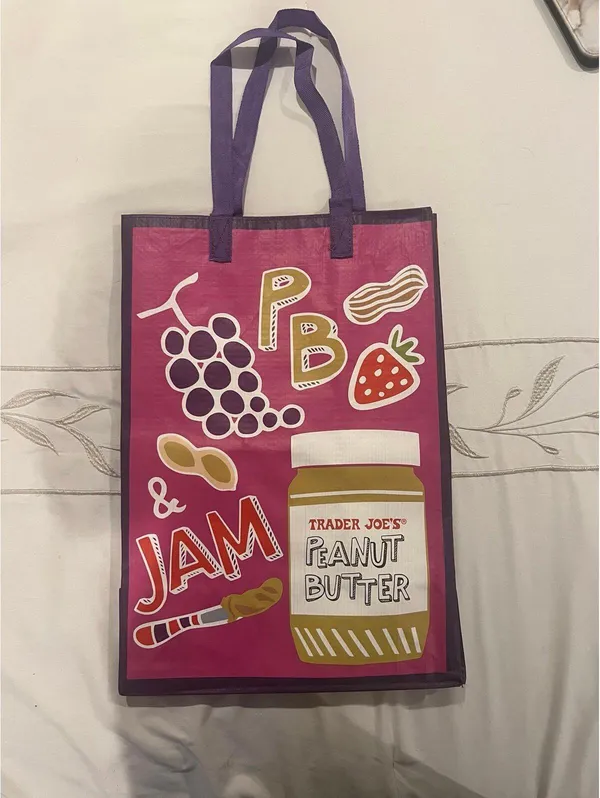 NEW Trader Joes Reusable Tote Bag Mac & Cheese, PB & Jam - Image 2