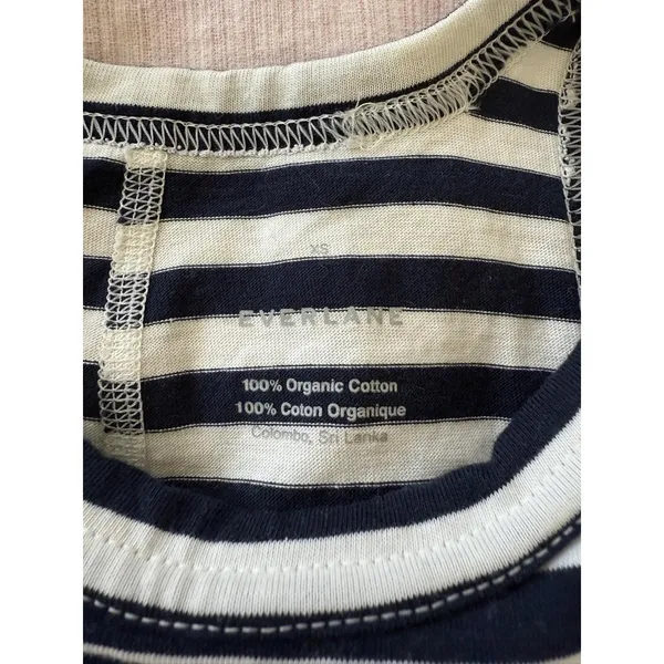 NWOT Everlane The Essential 100% Organic Cotton Tank Striped XS - Image 3