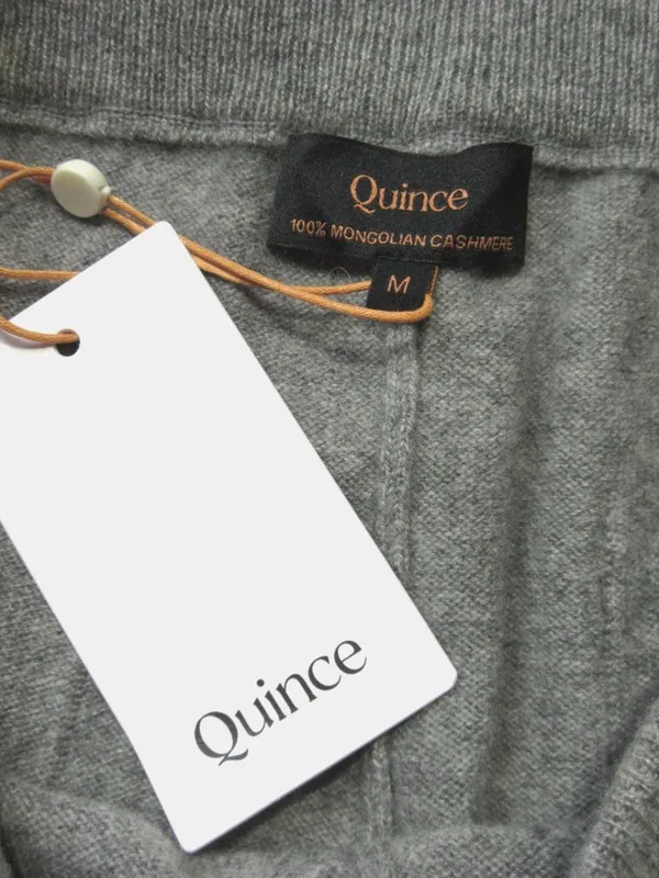 NWT Quince Mongolian Cashmere Straight Leg in Heather Grey Pull-on Knit Pants M - Image 7