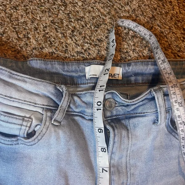VERVET Los Angeles Womens Denim‎ Jeans Light Wash Distressed Frayed Hem Size 30 - Image 5
