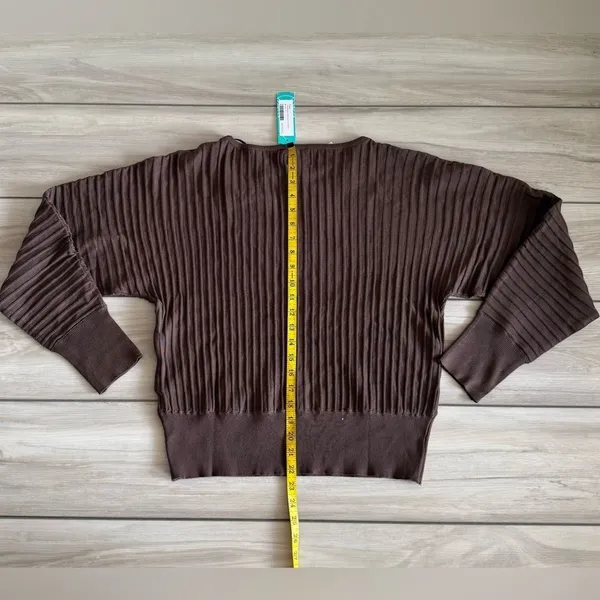 Pinque Franchesca Long Sleeve Sweater Brown Large NWT STITCH FIX - Image 3