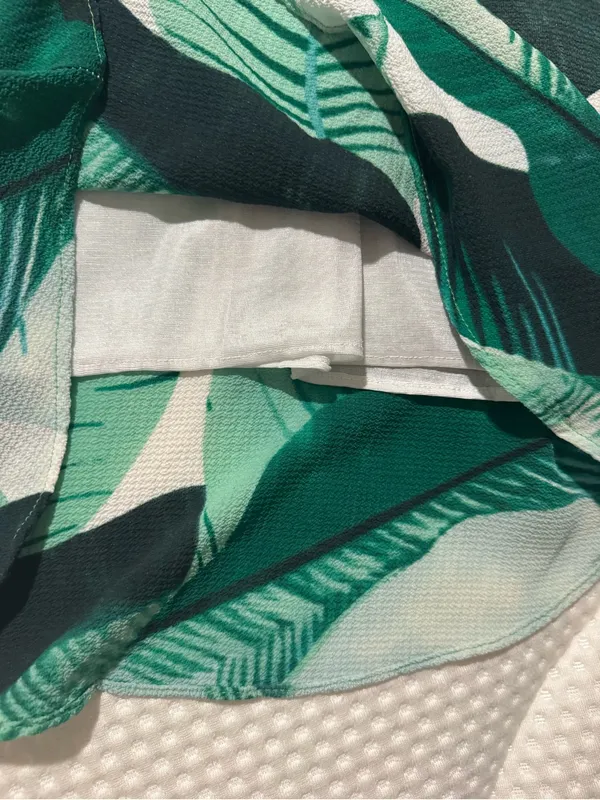 Green Palm-Print Tank Top Dress - Image 2